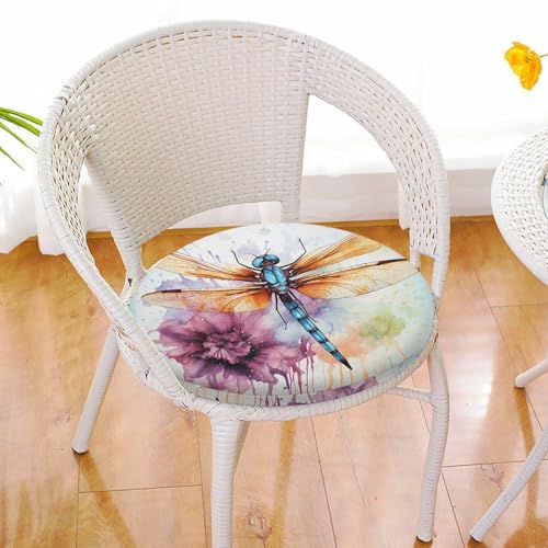 Coussin respirant et solide libellule aquarelle, assise super confortable pour adultes - 7