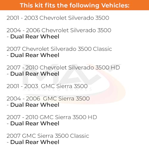 Image of Max Advanced Brakes Rear Brake Kit Compatible With 2001-2006 Chevy Silverado Classic Compatible With GMC Sierra 3500 Replacement Premium OE Disc Brake Rotors and Ceramic Brake Pads