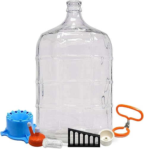 Home Brew Ohio Carboy de cristal de 5 galones con accesorios de lujo