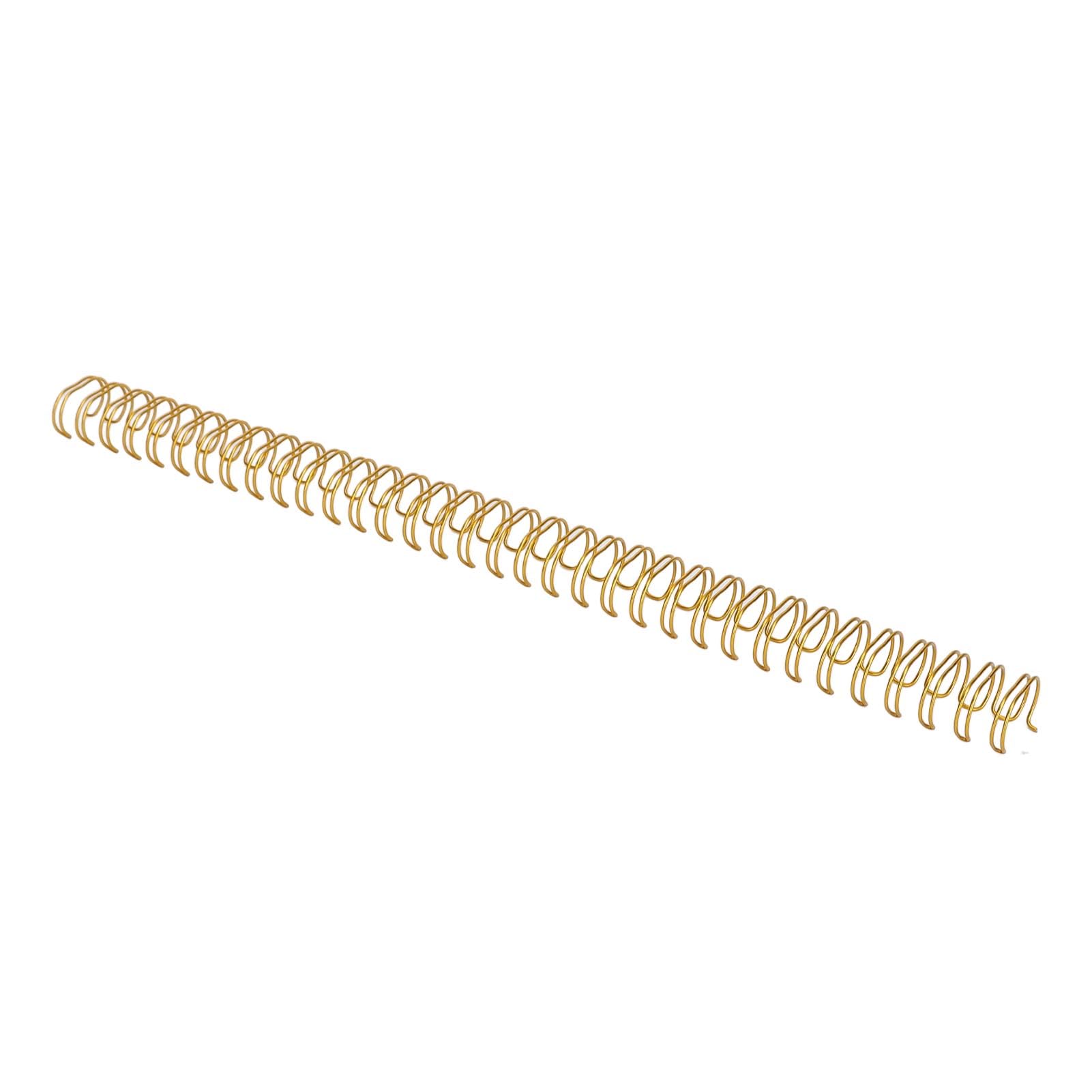 Alomejor Doppeldraht-Binderücken mit 34 Schlaufen und Nylonbeschichtung für die Organisation von Berichten und Akten, 120 Blatt Kapazität, 100 X Bindespulen (GOLD)