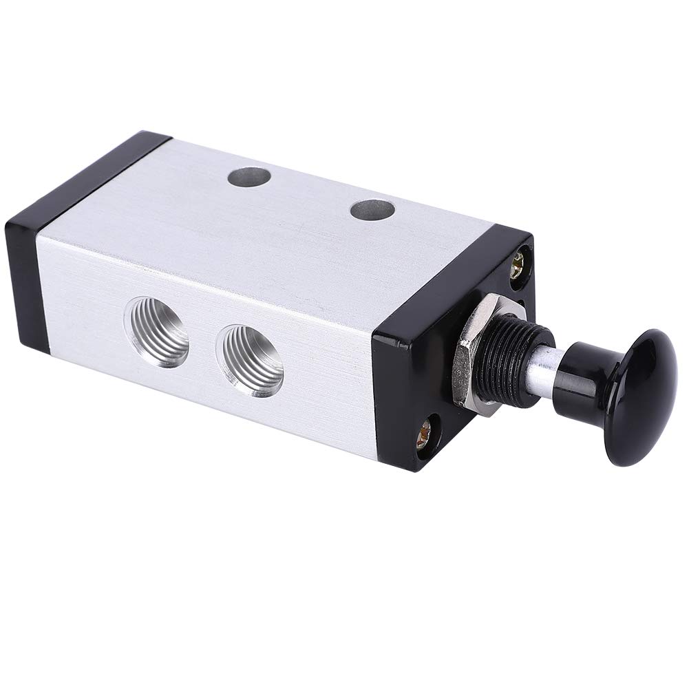 Hand Valve, Hand Toggle Valve, TwoPosition ThreeWay G1/4-Inch Mechanical Switch Valve Aluminum Alloy Shell XQ230622, Industrial Toggle Valves