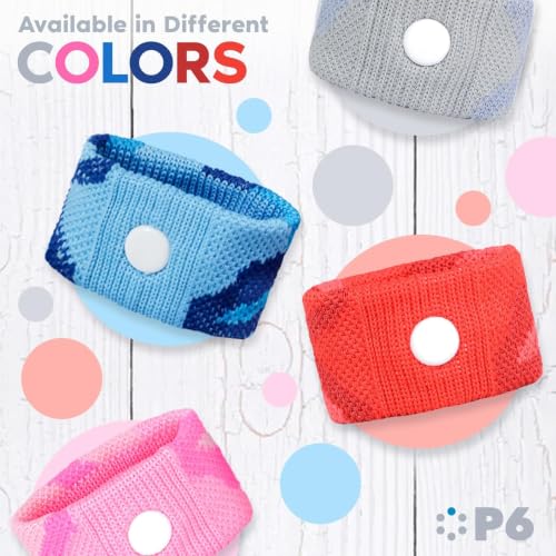 Image of P6 Motion Sickness Bands for Adults Wristbands for Anti Nausea Sea Cruise Travel Car Pregnancy Morning Sickness All-Natural Non Drowsy Relief Acupressure Treatment (1 Pack, Grey)