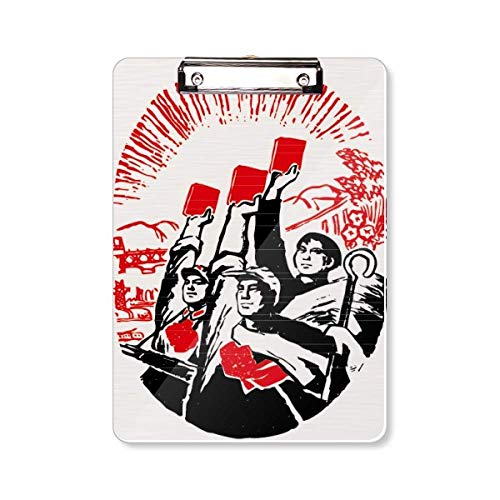Porte-bloc A4 en porcelaine Worker Peasant Soldier pour bureau