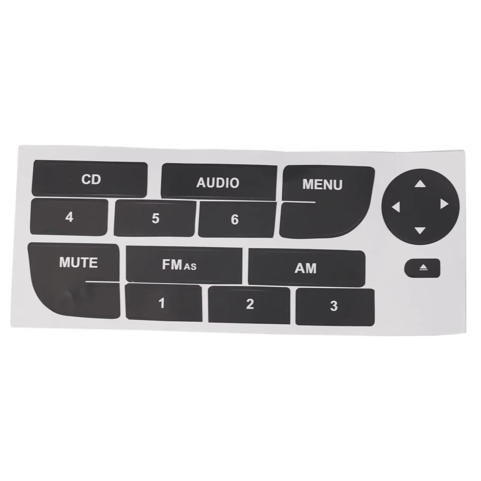 Button Stickers Compatible with Fiat for Grand for Punto Car Radio Button Sticker Front CD Repairing Decal Audio Button Stickers Matte Black Buttons Decals