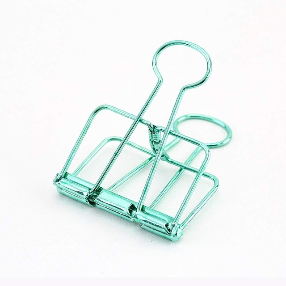 Metallklammern, Binder-Clips, Foldback-Clip, Foldback-Binder, Büroklammern, Scharnier for Fotos, Snacks, Taschen, Heimbürobedarf, 19/32 mm, vierfarbig, gemischt (Größe: 32 mm x 16 Stück) ( Size : 19mm