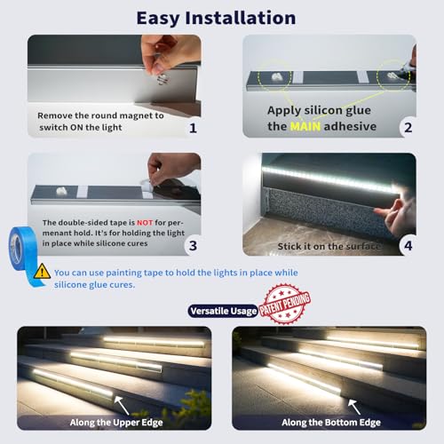 SHONELIGHTING Solar Step Lights Outside, 33 Focused LEDs, Stair Light, 8PK - image 5