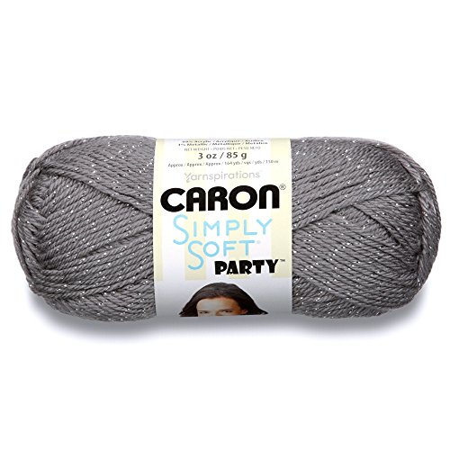 Image of Caron Simply Soft Party Yarn, 3 oz, Medium Worsted 4 Gauge, -Platinum