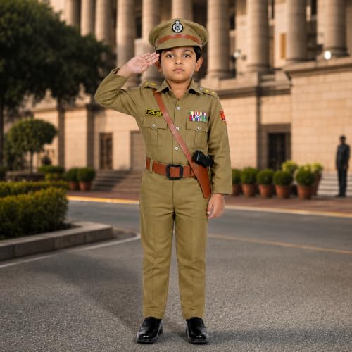 Image of Raj Costume Freedom Fighter Costume for Kids | Independence Day Fancy Dress | Patriotic School Function Dress | Boys & Girls