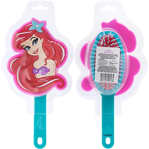 Townley Girl Disney Princess Ariel Molded Detangling Hair Brush for All Hair Types for Girls, Ages 3+