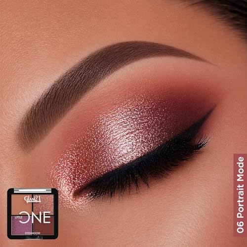 Image of Glam21 Little One 4-in-1 Eyeshadow Palette | Ultra pigmented, Easy to blend | Long Lasting Eye Make Up Kit |Potrait Mode-06