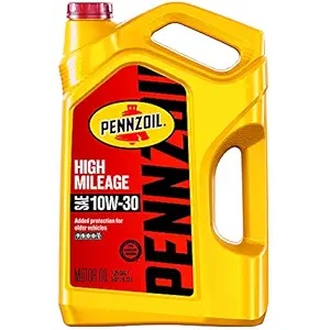 Pennzoil 550045205 5 Quart 10W-30 High Mileage Motor Oil (SN Jug)