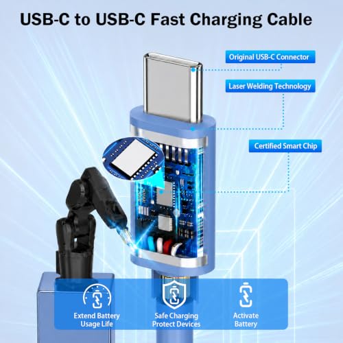 Image of iPhone 17 16 15 Long Charger Fast Charging,20W iPad USB C Wall Charger Block with 6FT USB C to C Cable Cord for iPhone 17 /Pro /Pro Max /17 Air / 16 /16 Pro /16 Pro Max /15 /Plus /Pro /Pro Max