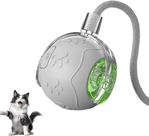 Miniatura 19 de Bolas de juguete interactivas para gatos Foxiod, nuevas bolas rodantes interactivas de gato 2025, actualización 3.0 de juguetes con cola de gato con