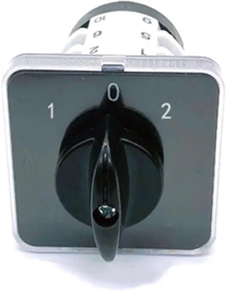 1PCS 690V 32A 12 Terminals 3 Positions (1-0-2) On-Off-On Rotary Cam Changeover Switch