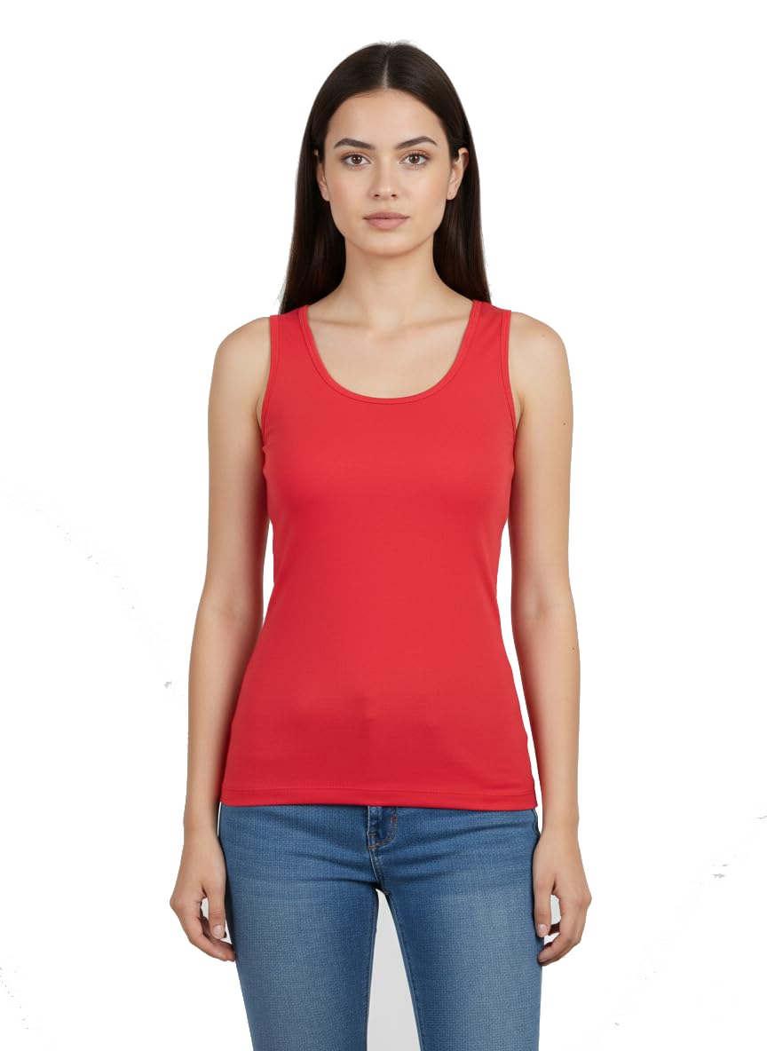 frenchtrendz Viscose Spandex Medium Length Regular Fit Tank Top for Womens & Girls-picture-5