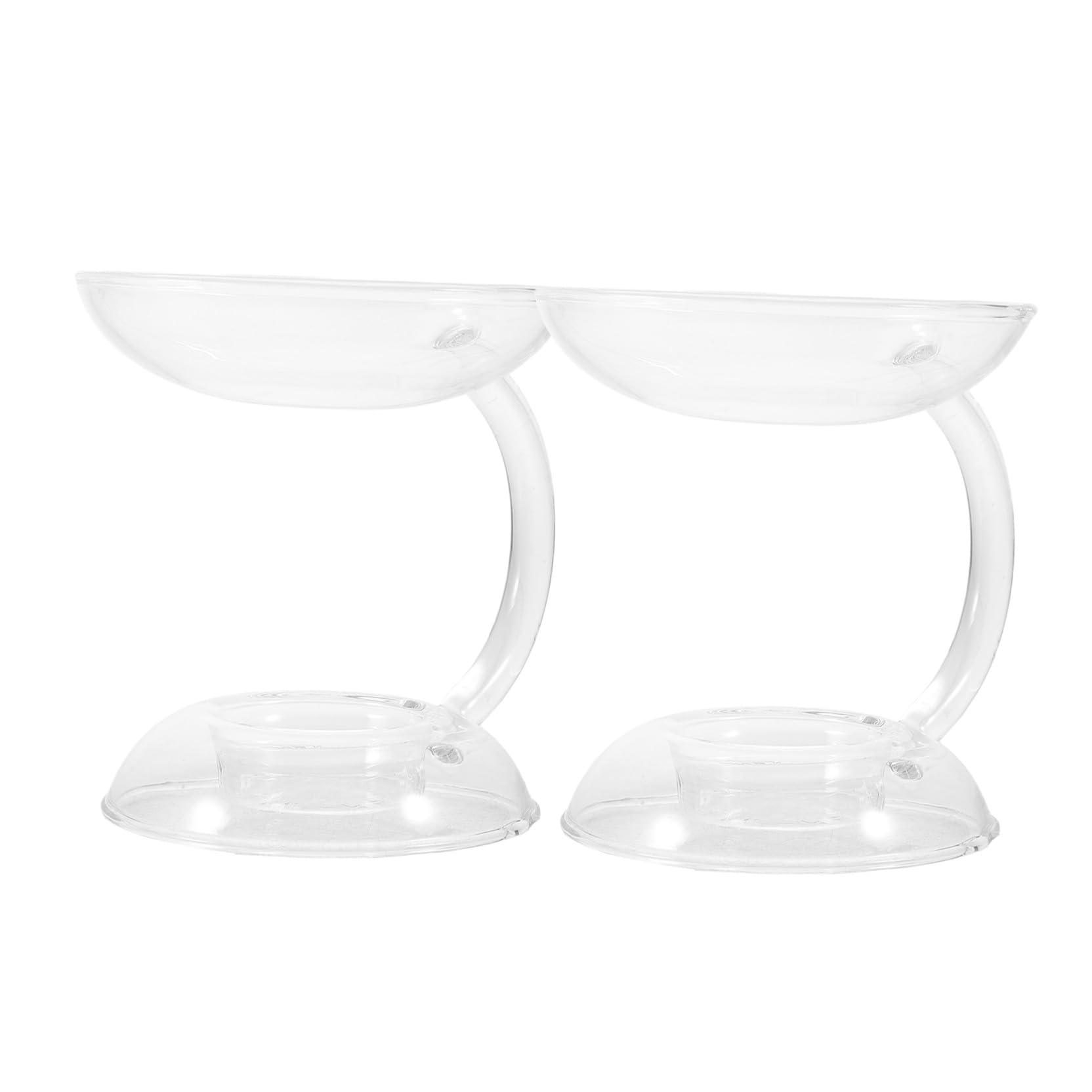 OUNONA 2kawałki Sztuk Szklanych Podgrzewaczy Do Świec Tealight Aromatyczny Palnik Olejki Eteryczne Elegancki i Stylowy Świecznik Do Dekoracji Wnętrz Idealny Przyjęcia i Wieczory