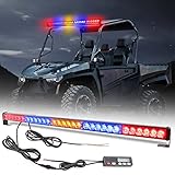 LE-JX 30" Rear LED Offroad Chase Emergency Strobe Light Bar, 17 Flashing Modes, with Reverse/Brake/T