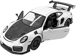 Miniatura Porsche 911 Carrinho Ferro Coleção Fricção Abre as portas (911 branco)