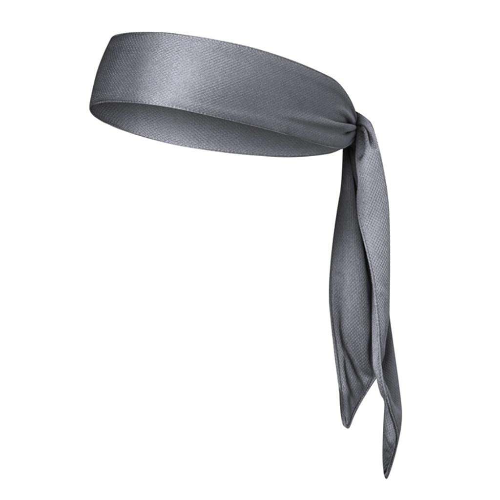 STYLEHEAVEN Sports Head Tie Headband Sweatband for Running Basketball Tennis Yogo Gray|Sporting Goods|Tennis & Racquet Sports|Clothing, Shoes & Accessories|Clothing|Hats & Headwear-picture-22