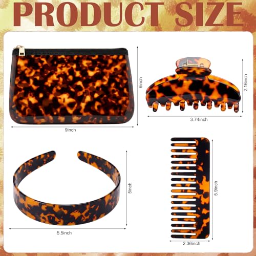 Tortoiseshell 4-Piece Claw Clip & Accessory Bundle Set — view 2