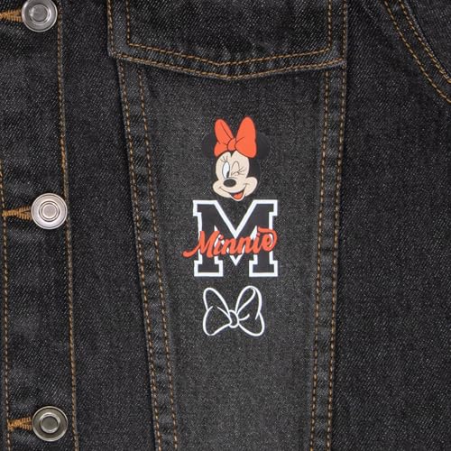 Disney Lilo & Stitch Minnie Mouse Girl's Button Up Jean Jacket - Fashion Denim Jacket Character Graphics for Kids3