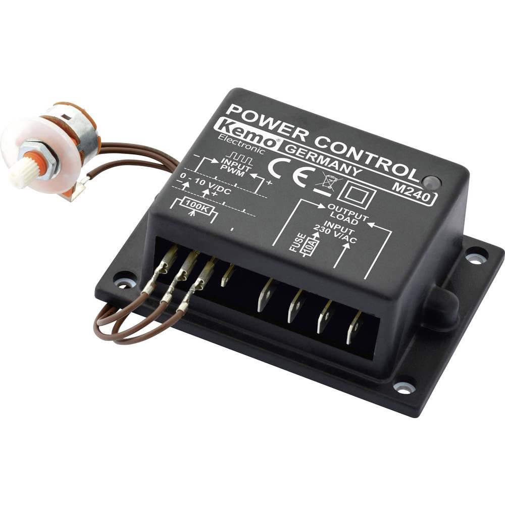 Kemo M240 - Regolatore di potenza 230 V/AC, 10 A, multifunzione