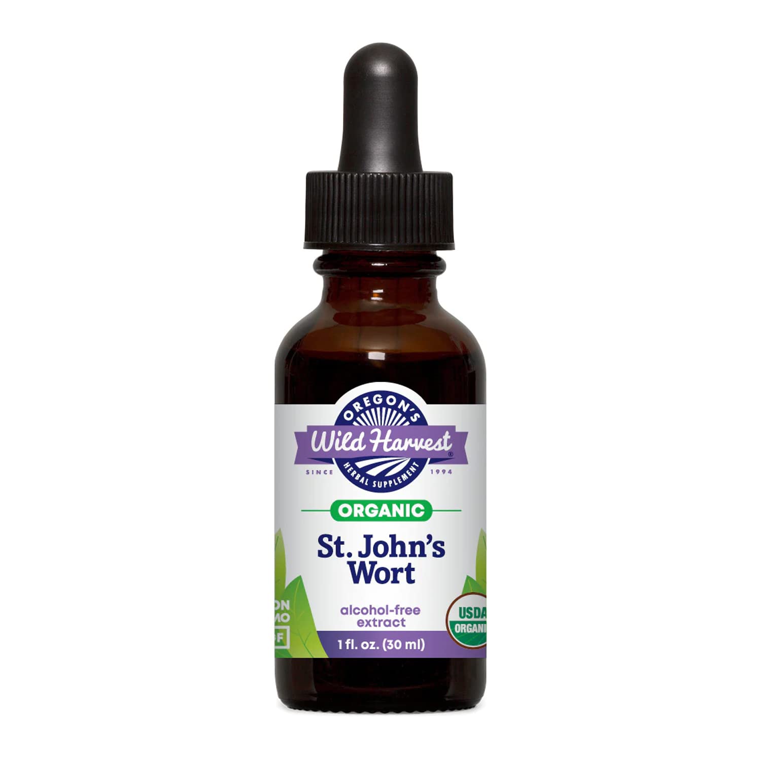 Oregon's Wild Harvest Fresh Organic St. John's Wort Extract, 1 Fluid Ounce 1 Fl Oz (Pack of 1)