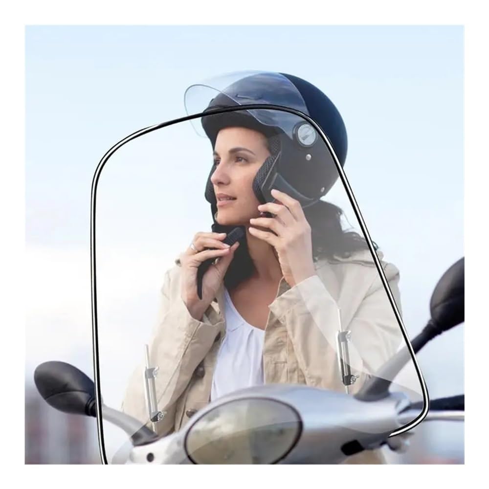 D'écran Déflecteurs Moto Pare-Brise De Moto Universel 18x16.7 Pouces, Grand Pare-Brise Transparent pour Motos, Déflecteur De Vent, Pare-Brise
