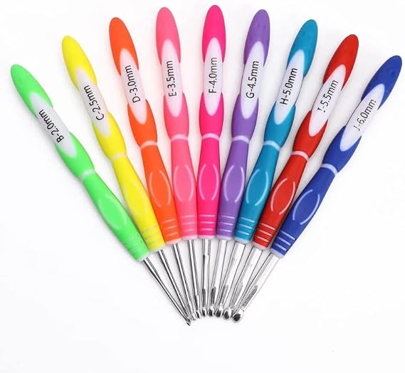 Crochet Hook Set Yarn Knitting Needles Sewing Tools Full Set DIY Sweater Stitch Hand-Knitted Set (Color : A Size : As Shown)
