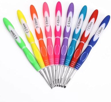 Crochet Hook Set Yarn Knitting Needles Sewing Tools Full Set DIY Sweater Stitch Hand-Knitted Set (Color : A Size : As Shown)
