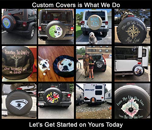 Custom Spare Tire Cover You Design Personalized Full Color Fits Suv Or Camper Rv Accessories Size 33 Inch #TOP2