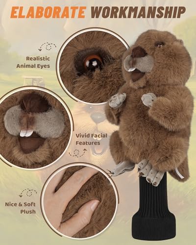 Big Teeth Groundhog Plush Headcover