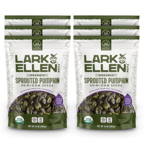 Lark Ellen Farm Sprouted Styrian Pumpkin Seeds, Austria (6-Pack), 14 oz