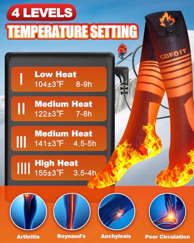 Faber-Castell HEATED SOCKS For Men & Women, 5000Mah Upgraded Rechargeable Heated Socks thumb #1