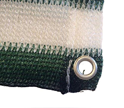 Wut PE Sichtschutz, Balkonverkleidung, Windschutz, UV-Schutz für Balkon (90x500cm, Grün&Weiß Streifen) - Image 5