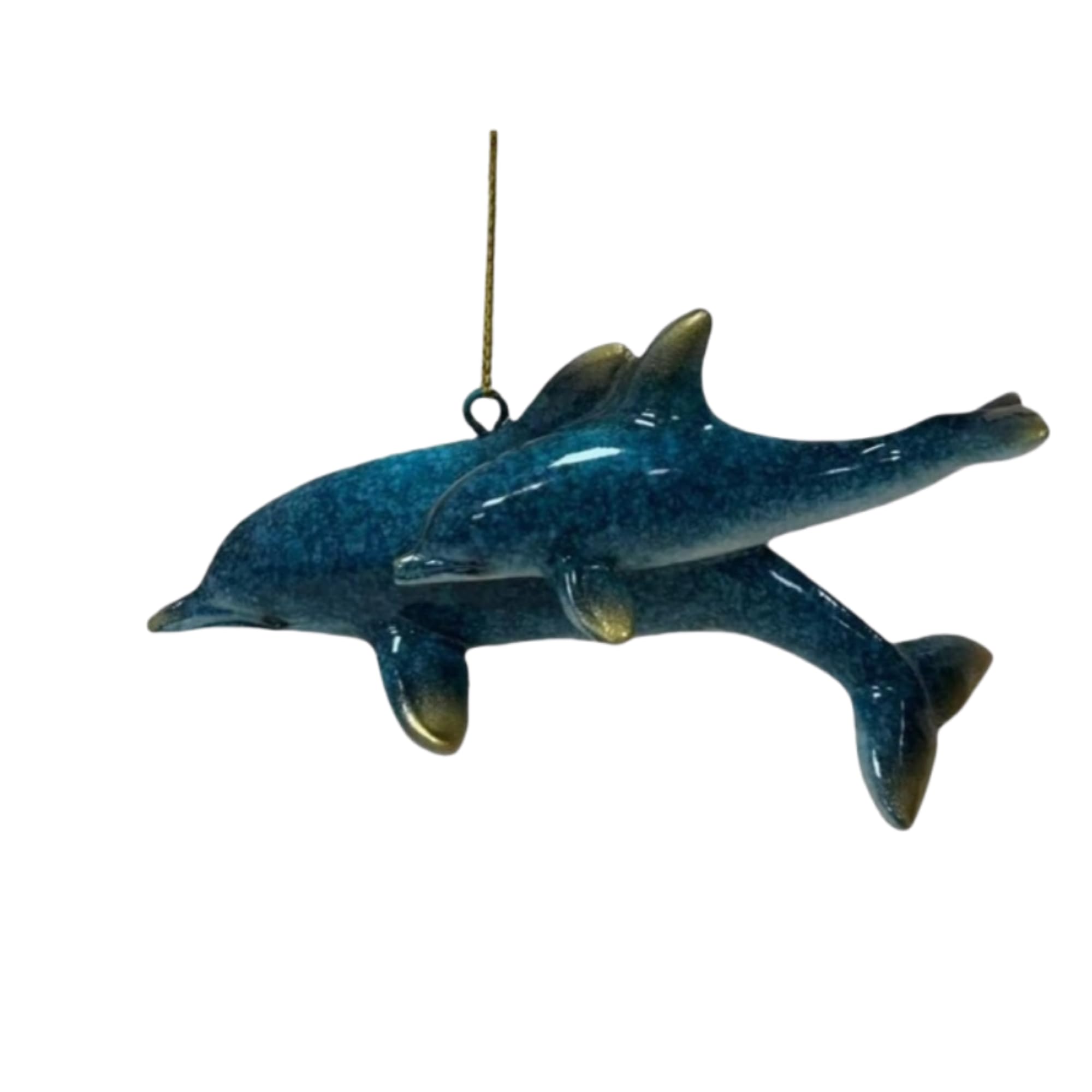 Wowser Multi Color Blue Dolphin Ornament – Coastal Nautical Hanging Decor, Ocean-Inspired Window Sun Catcher, Beach House Home Accent Gift