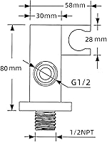 Vista 5 de AYIVG Soporte de pared de latón para baño, ajustable, de mano, con acabado negro