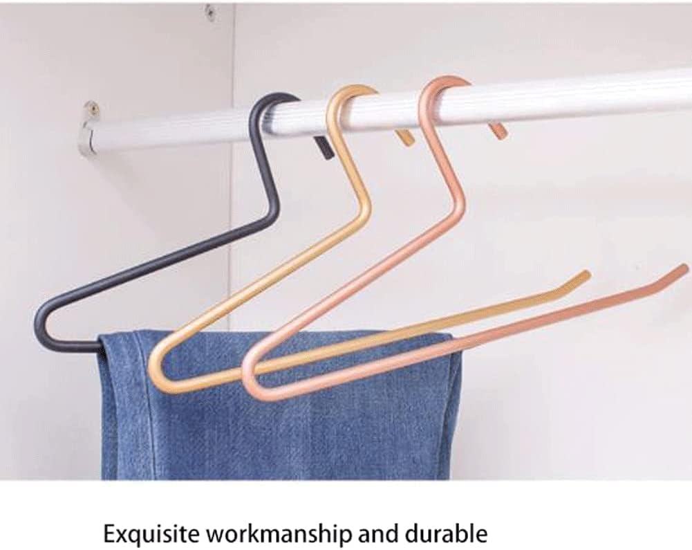 Habiba Lightweight 5 Pieces Hangers, Household Seamless Storage Hanger for Pant, Bending Process Durable Thick Aluminum Alloy Clothes Hangers Durable