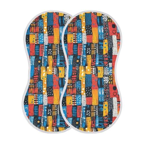 xigua African Texture Baby Burp Cloths for Newborn Boys and Girls 1 Pack, Soft & Absorbent Cotton Baby Burp Cloth, Baby Washcloths, Newborn Towel, Burp Rags2