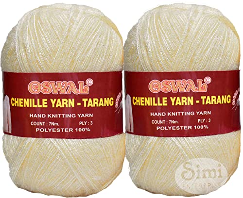 Image of Oswale 3 Ply Knitting Yarn Wool, Off White 600 gm Best Used with Knitting Needles, Crochet Needles Wool Yarn for Knitting. by Oswale