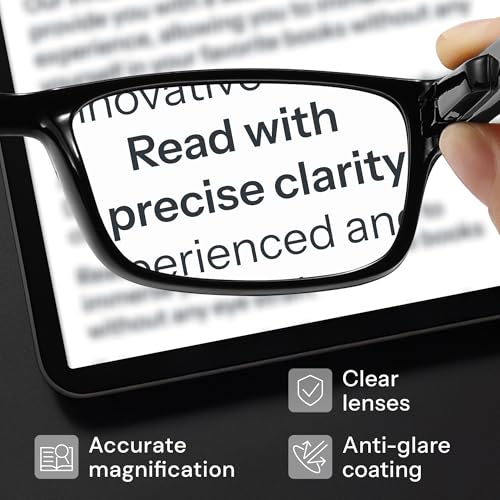 gaoye professional reading glasses for all day - computer readers with blue light protection - value pack