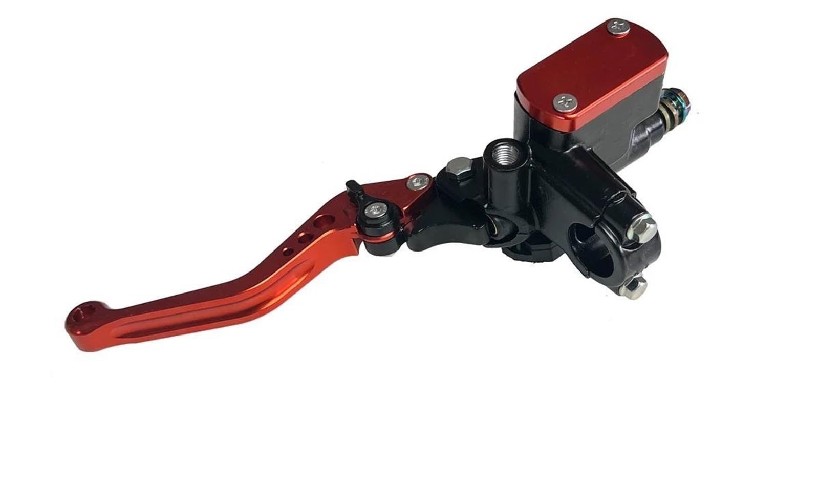 Foymgmspap Orange Left 7 Colors Motorcycle 7/8" 22 Mm With M 10 Mirror Hole Clutch Brake Pump Master Cylinder Piston 14 Mm Hydraulic Pump Brake Clutch Grips Levers(Orange Left)