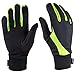 TrailHeads Running Gloves | Lightweight Gloves with Touchscreen Fingers - black/hi-vis (small)