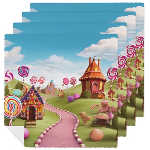 Servilletas de tela Candy Land pack 4 unidades miniatura 1