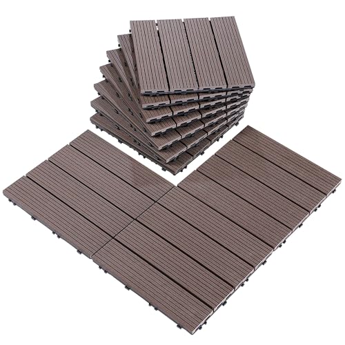 PURE ERA Wood Composite Interlocking Deck Tiles