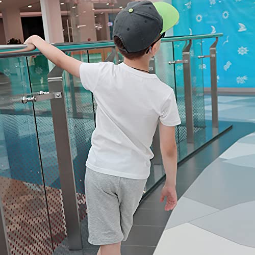 Image of Toddler Boy Clothes Cartoon Cotton Summer Short Sleeve T-Shirt and Shorts Kids Outfit Set 2-7 Year