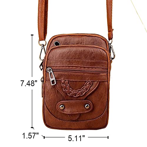 Small Crossbody Bags Retro Lightweight Cell Phone Purse Multi-Function Shoulder Bag for Women2