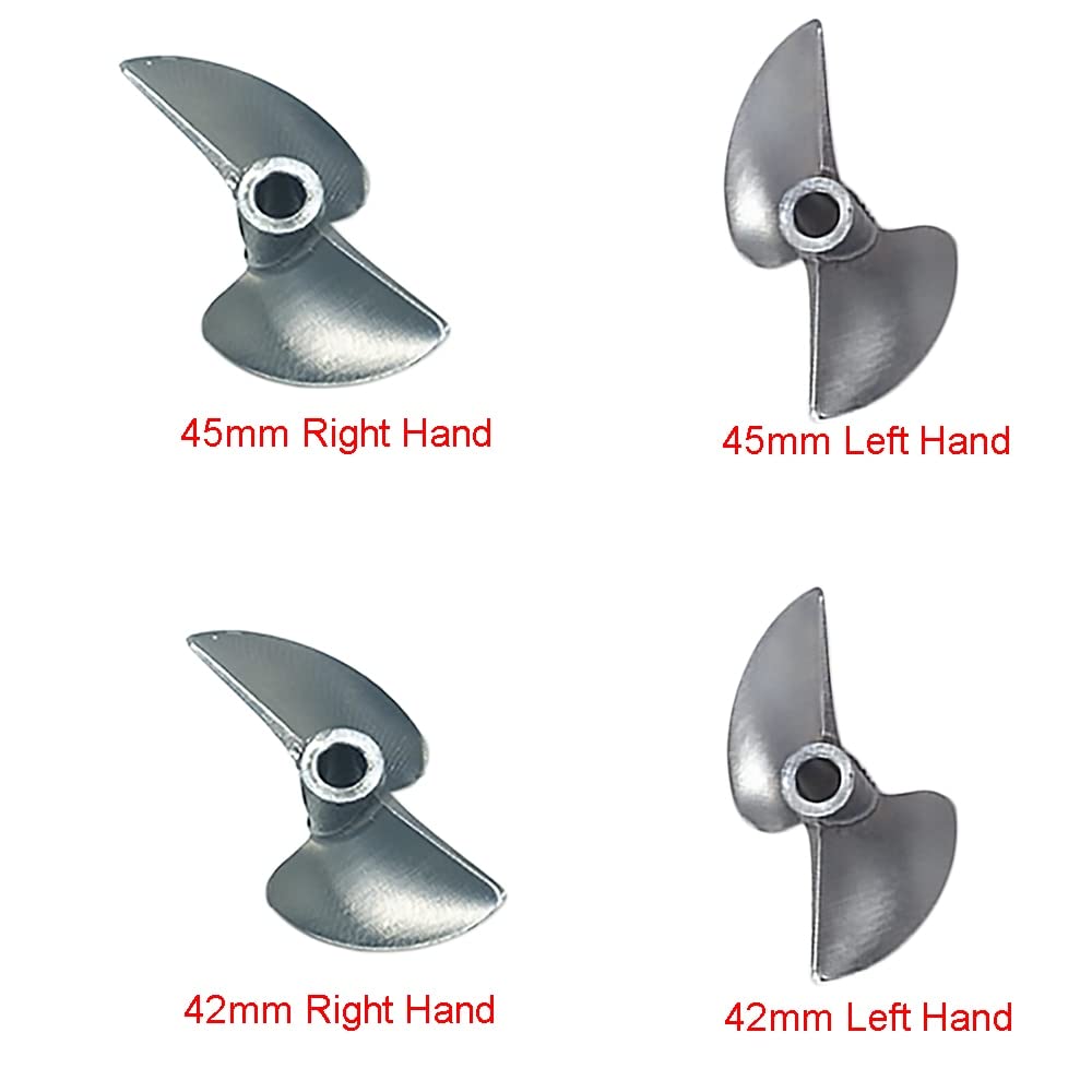 Hélice 4 Pales 60mm Pour Bateau RC – Arbre 4mm – Poussée Forte – Plastic Durable – Lot CW + CCW – Sous-marin Et Bateau