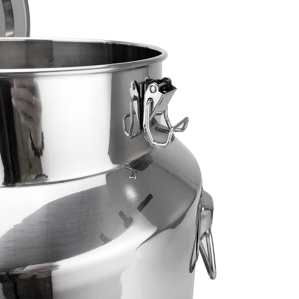 Pot a Lait 18L Pot à Lait Inox Pichet Lait Inox - Fût de transport - Pour le vin et la bière - Pour huile, riz, eau