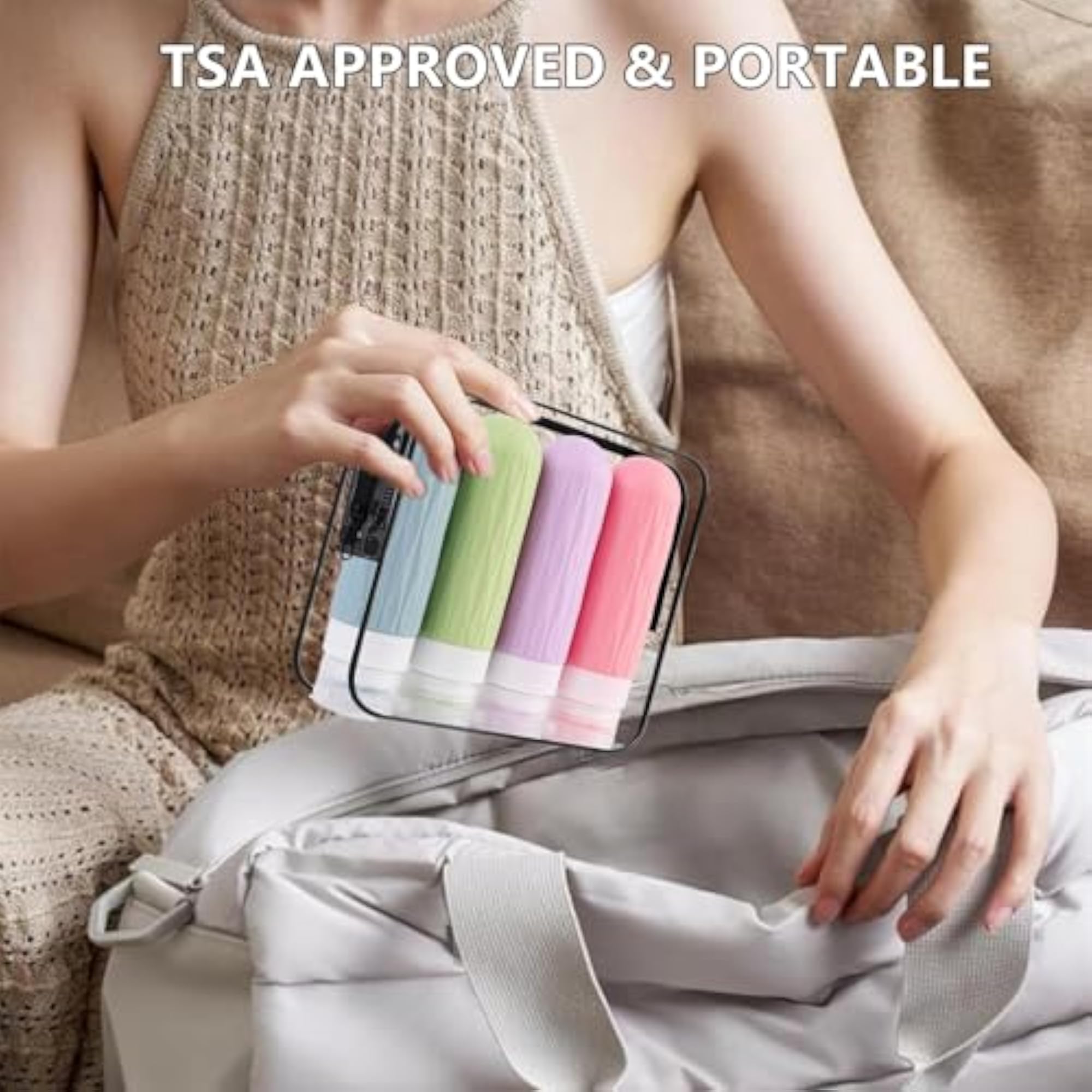 Travel Bottles for Toiletries, TSA Approved Silicone Containers